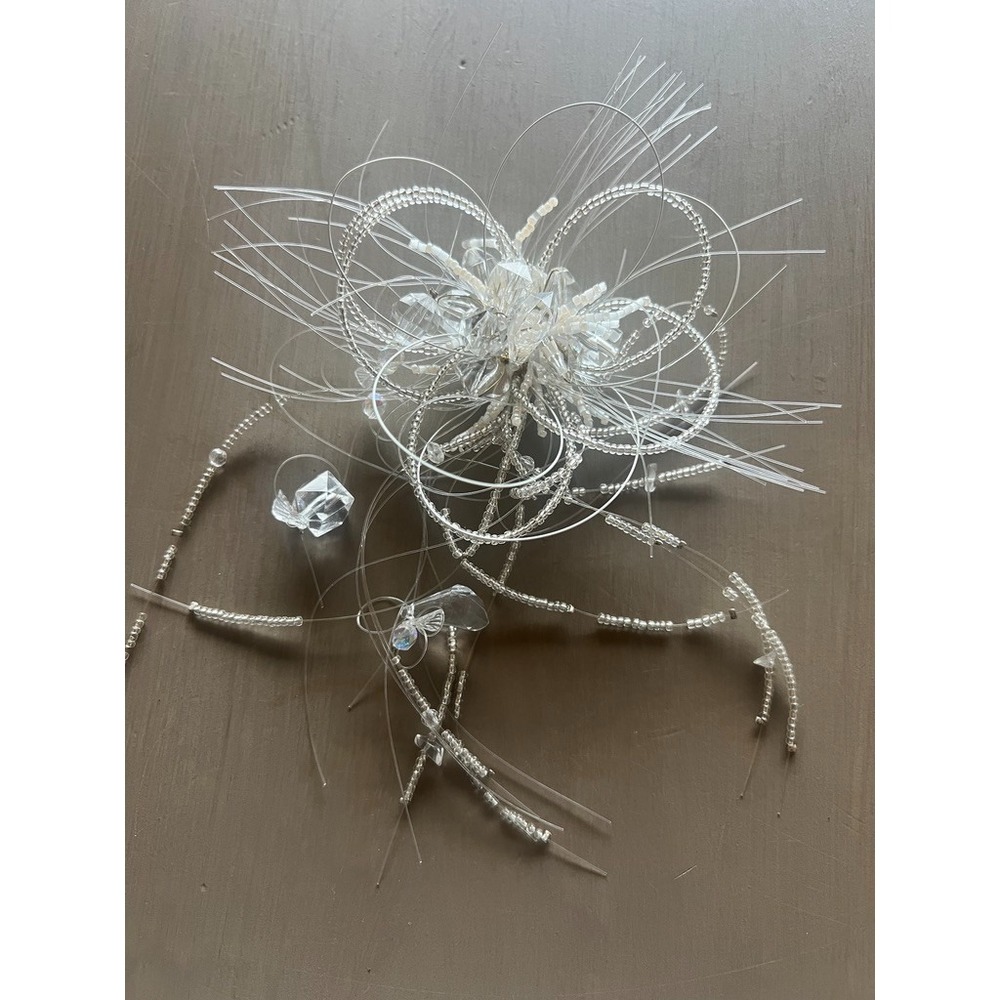 Vintage Statement Crystal Starburst Brooch Art Jewelry Made in Korea Avant Garde